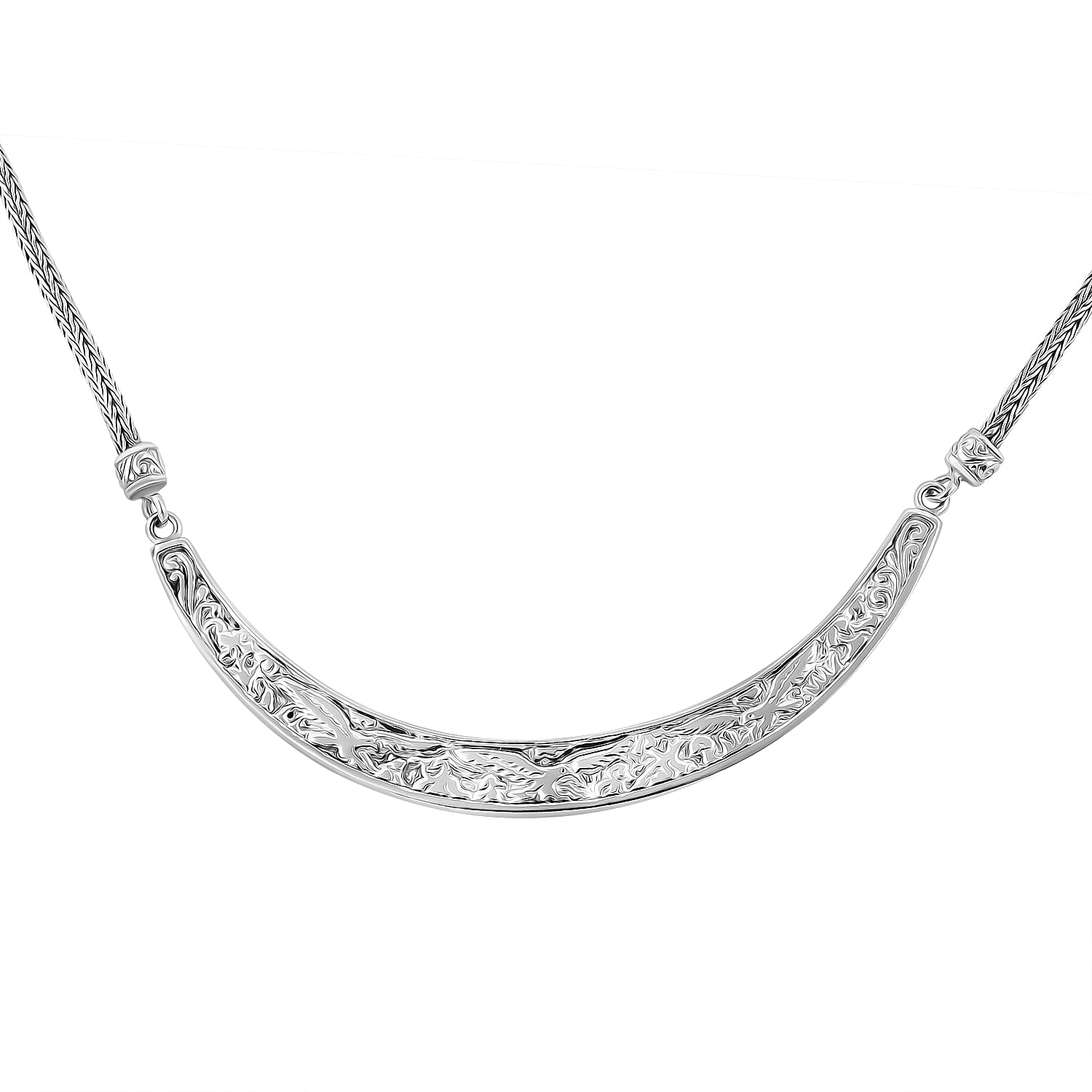 Sterling Silver Necklace (Size - 20) with T - Bar Clasp, Silver Wt. 27.56 Gms.