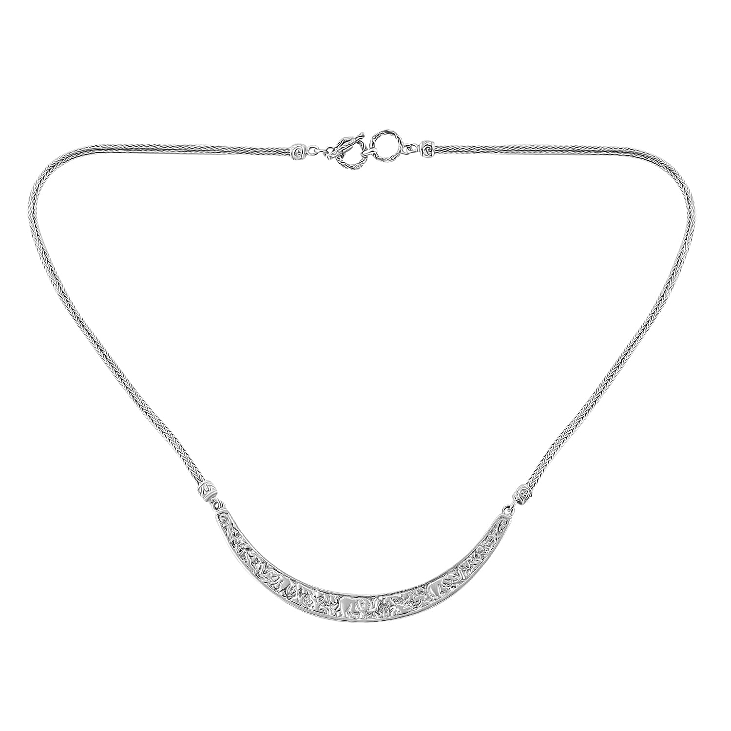 Sterling Silver Necklace (Size - 20) with T - Bar Clasp, Silver Wt. 26.90 Gms.