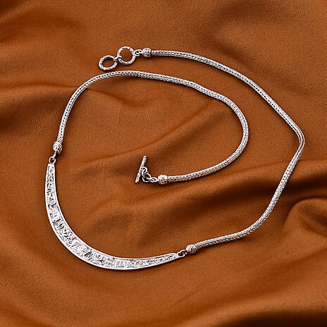 Sterling Silver Necklace (Size - 20) with T - Bar Clasp, Silver Wt. 26.90 Gms.