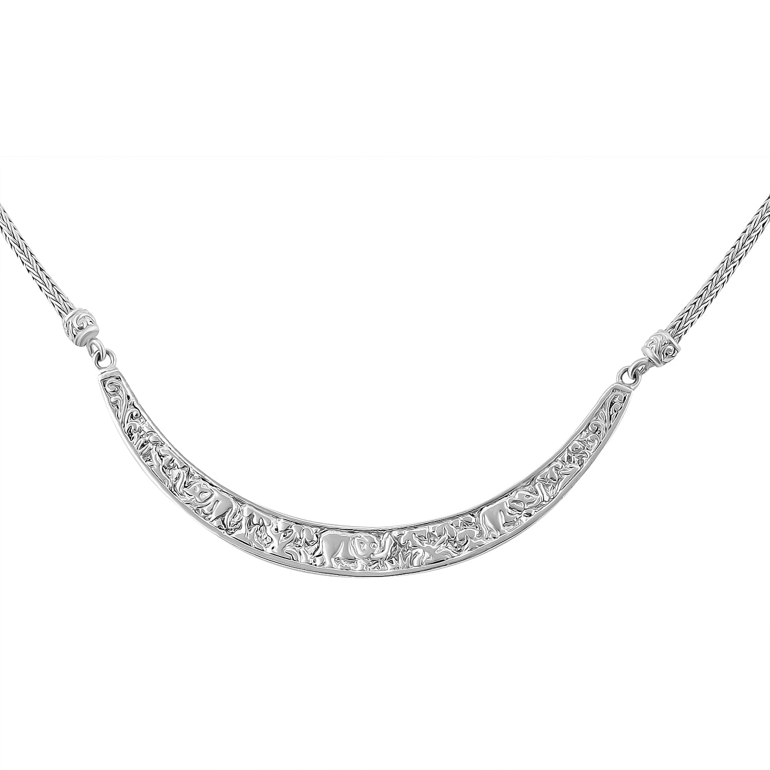 Sterling Silver Necklace (Size - 20) with T - Bar Clasp, Silver Wt. 26.90 Gms.