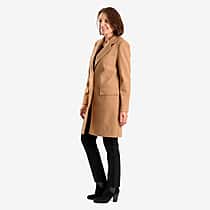 Midlength Knitted Stylish Collared Coat
