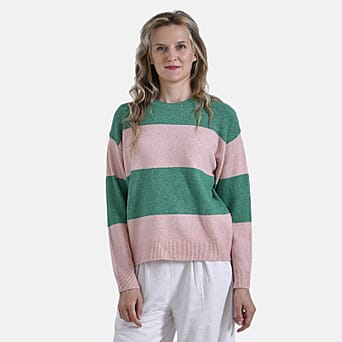 https://tjcuk.sirv.com/Products/79/5/7957317/La-Marey-Striped-Jumper-Size-16-to-18-Pink-Green_7957317.jpg?w=342&h=342