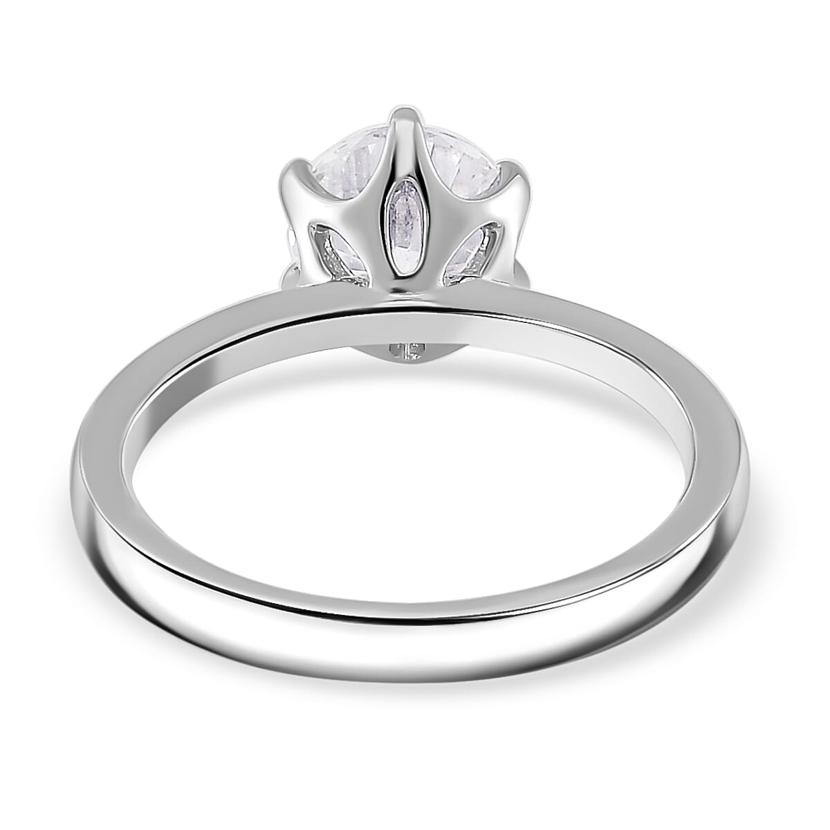 One To Own Unmissable Deal - Premium Strontium Titanate Solitaire Ring in Rhodium Overlay Sterling Silver 3.00 ct.
