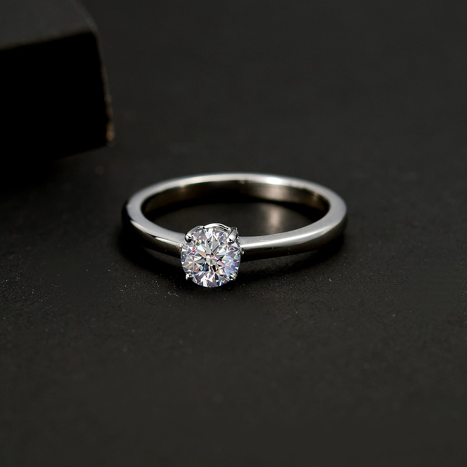 Luxuriant Diamond - 950 Platinum SGL Certified Lab Grown Diamond (VS-E-F) Solitaire Ring 0.50 Ct, Platinum Wt. 3.70 Gms