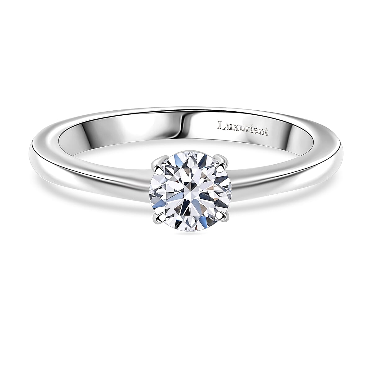 LUXURIANT 950 Platinum Lab Grown Diamond (VS-E/F) Solitaire Ring, Platinum Wt. 4.22 Gms