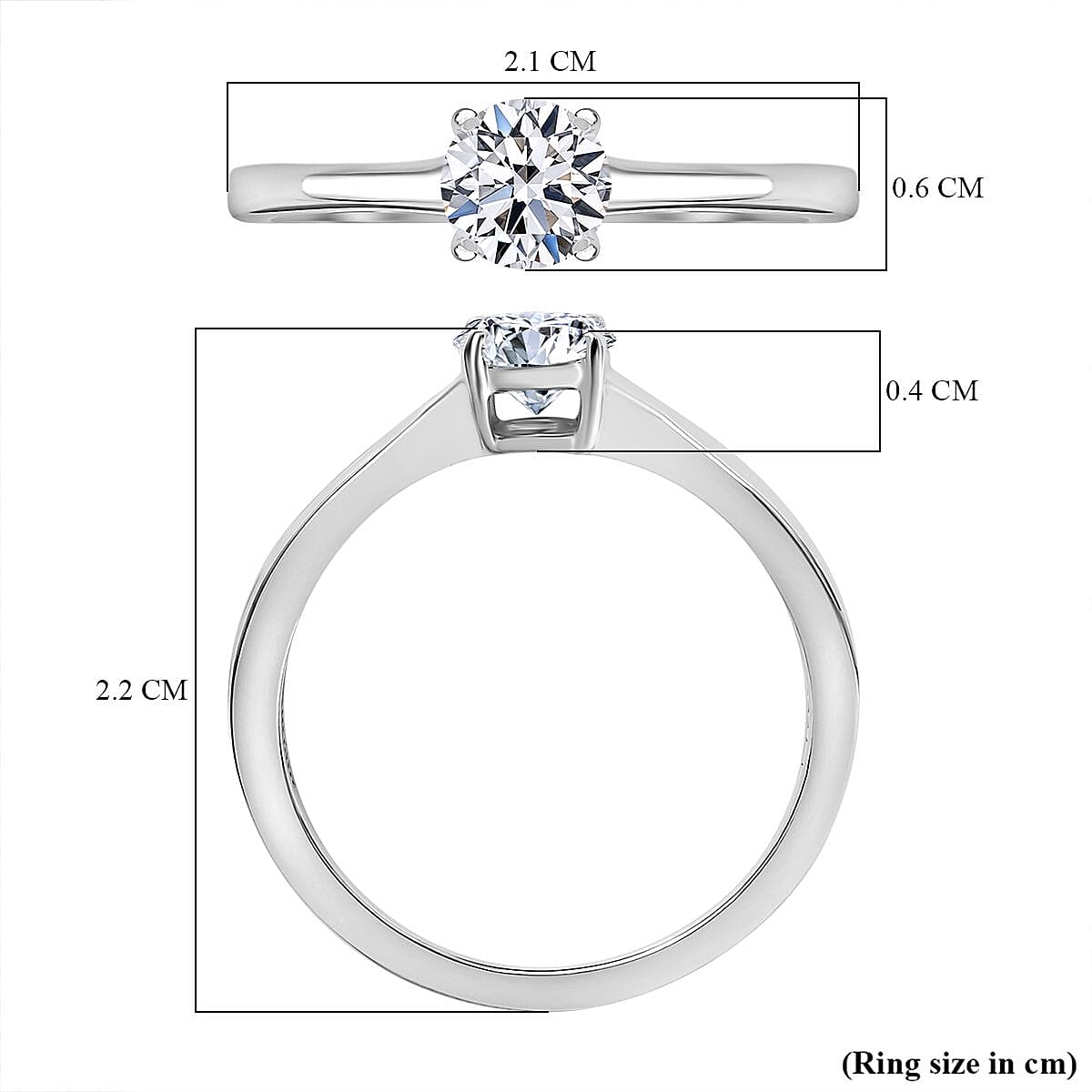 Luxuriant - 9K White Gold SGL Certified Lab Grown Diamond (VS-EF) Solitaire Ring 0.50 Ct. Luxuriant - 9K White Gold SGL Certified Lab Grown Diamond (VS-EF) Solitaire Ring 0.50 Ct.