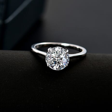 Luxuriant - 950 Platinum IGI Certified Lab Grown Diamond (VS-E-F) Solitaire Ring 1.50 Ct.