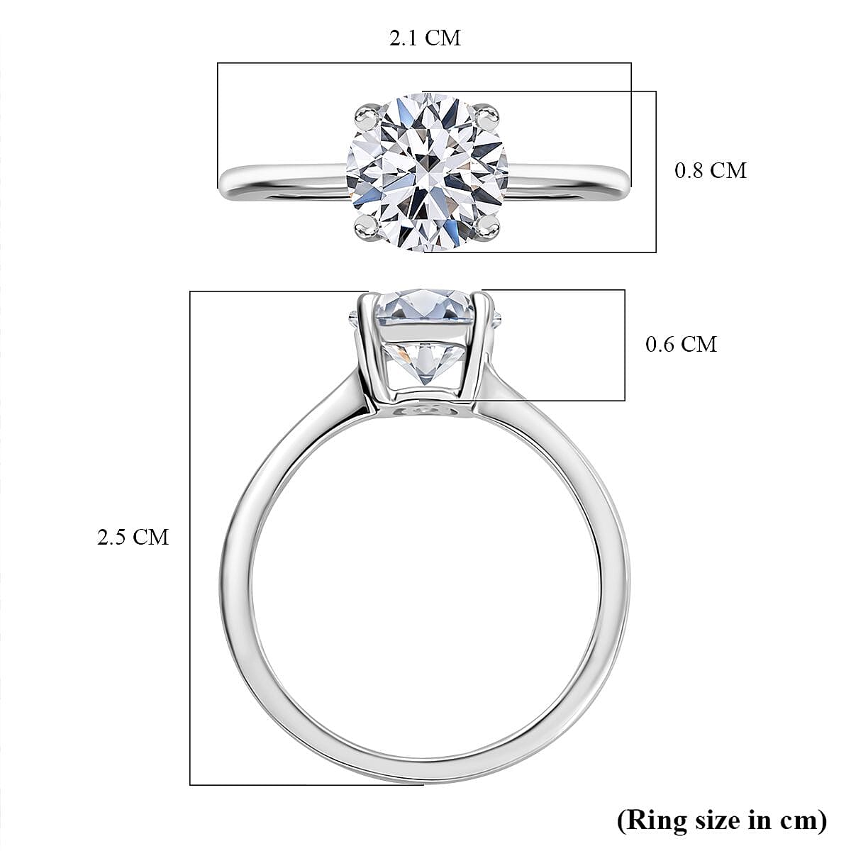 Luxuriant - 9K White Gold IGI Certified Lab Grown Diamond (VS-E-F) Solitaire Ring 1.59 Ct.