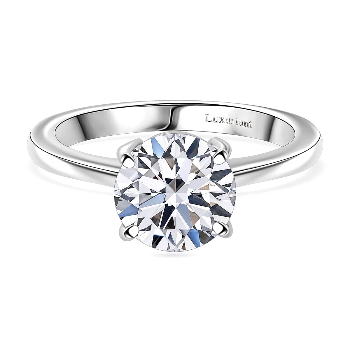 Luxuriant 950 Platinum SGL Certified Lab Grown Diamond (VS-EF) Solitaire Ring 2.04 Ct, Platinum Wt. 4.59 Gms.