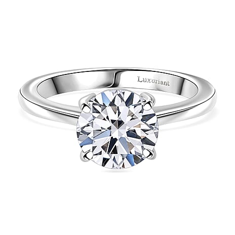 Luxuriant 950 Platinum SGL Certified Lab Grown Diamond (VS-EF) Solitaire Ring 2.04 Ct, Platinum Wt. 4.59 Gms.
