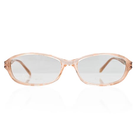 One Time Closeout - Limited Edition Crystal Studded Pierre Cardin Reading Glasses - (Power - 2.5) - Peach