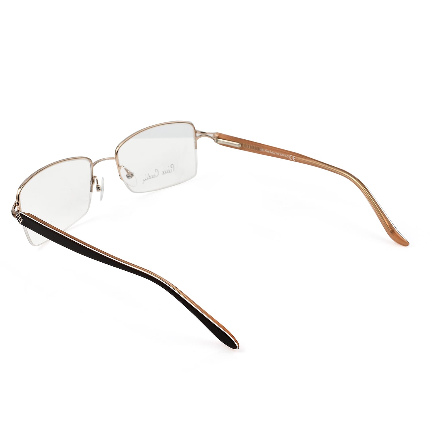 One Time Closeout - Limited Edition Crystal Studded Pierre Cardin Reading Glasses - (Power - 4) - Gold Black