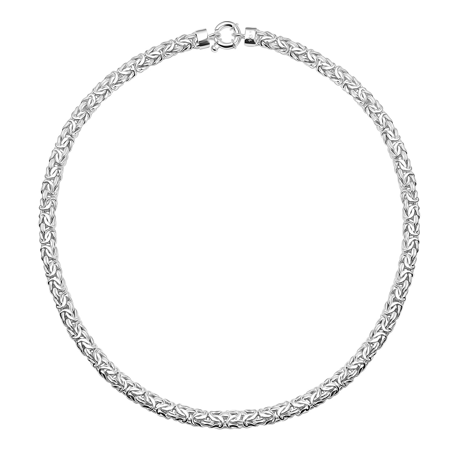 Biggest Closeout Deal- Sterling Silver Handmade Byzantine Necklace (Size - 20) 33 gram