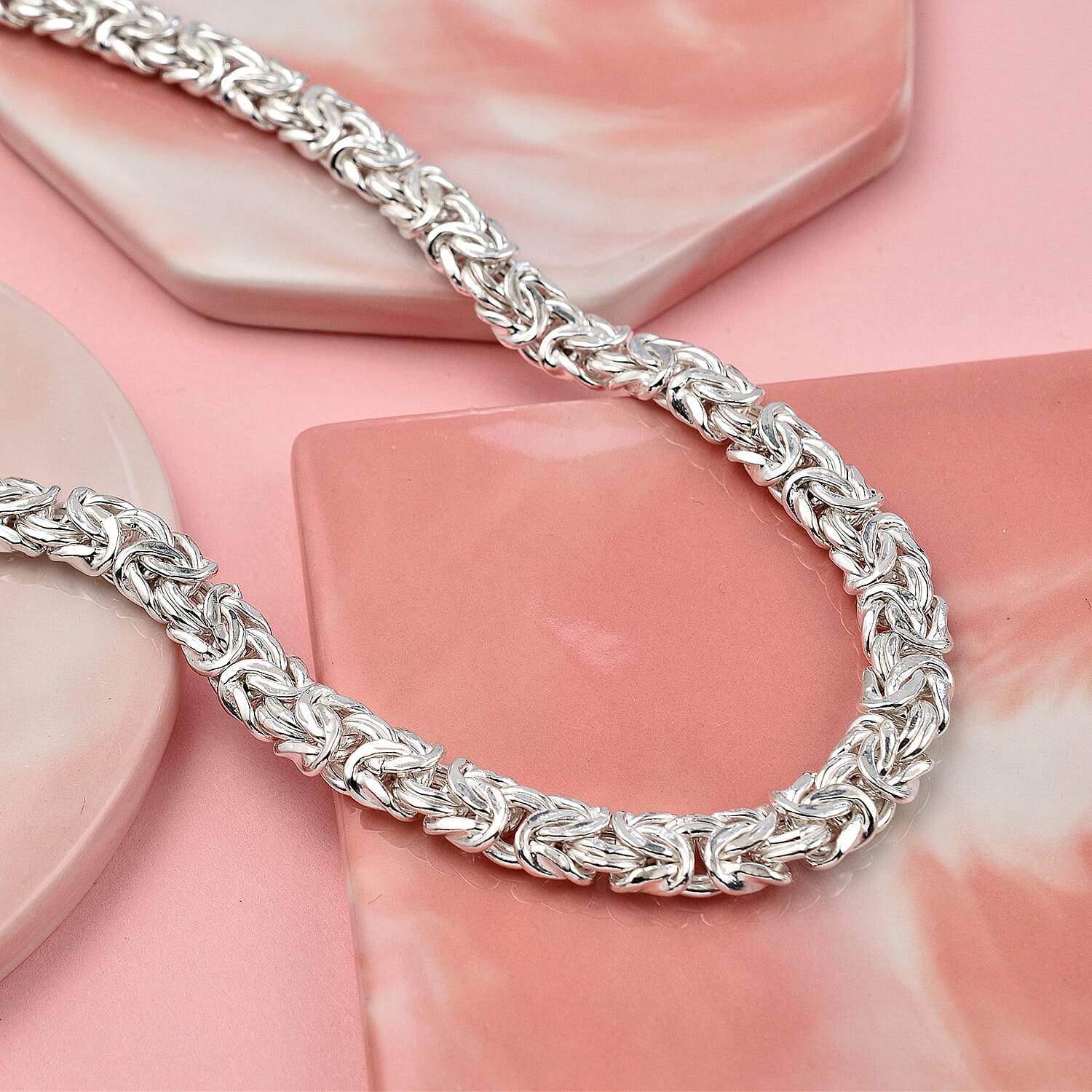 Biggest Closeout Deal- Sterling Silver Handmade Byzantine Necklace (Size - 20) 33 gram