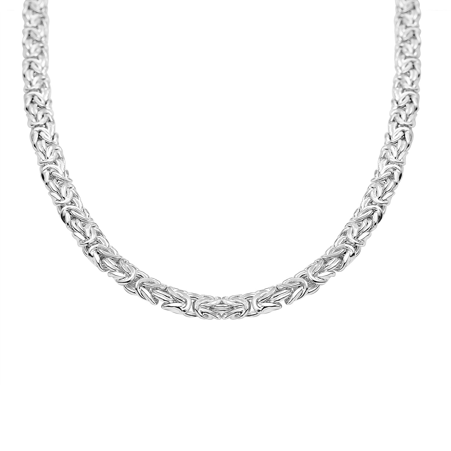 Biggest Closeout Deal- Sterling Silver Handmade Byzantine Necklace (Size - 20) 33 gram