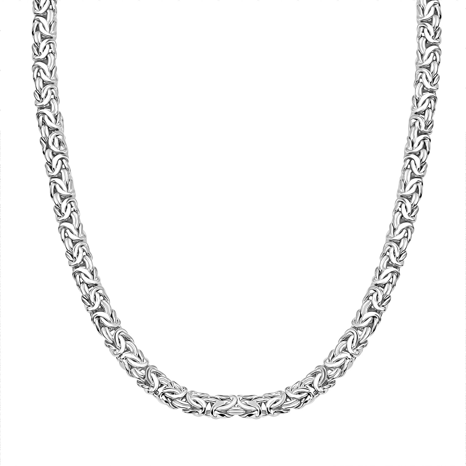 Biggest Closeout Deal- Sterling Silver Handmade Byzantine Necklace (Size - 20) 33 gram