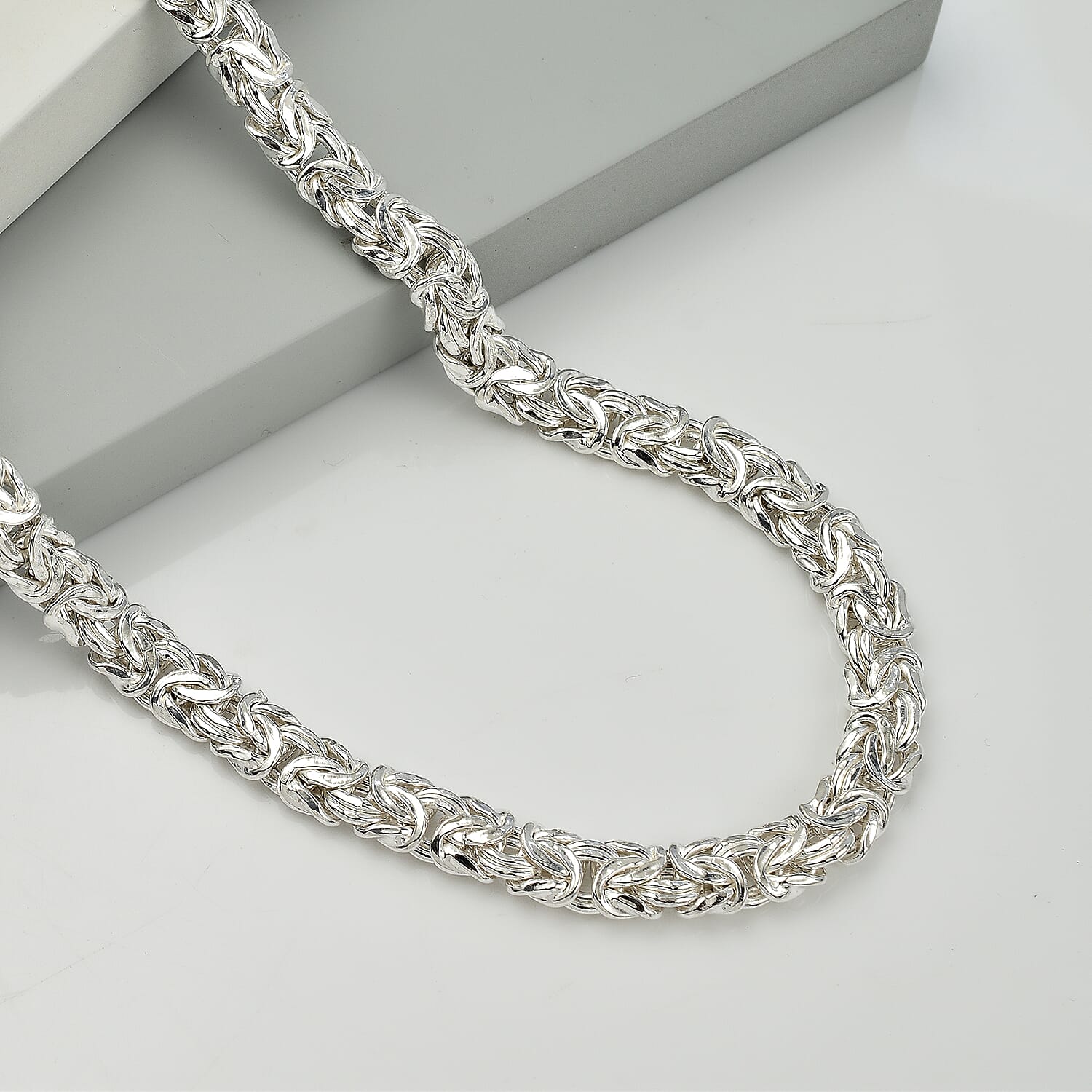 Biggest Closeout Deal- Sterling Silver Handmade Byzantine Necklace (Size - 20) 33 gram