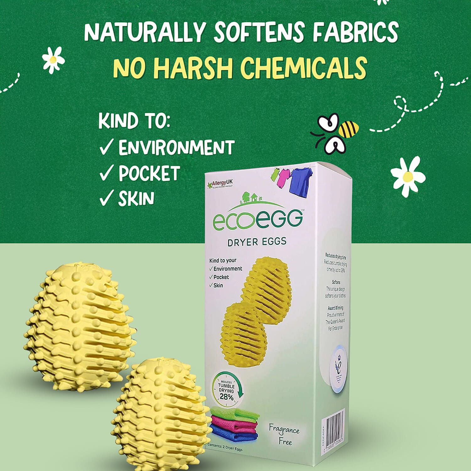 Set of 2 Eco Eggs Fragrance Free