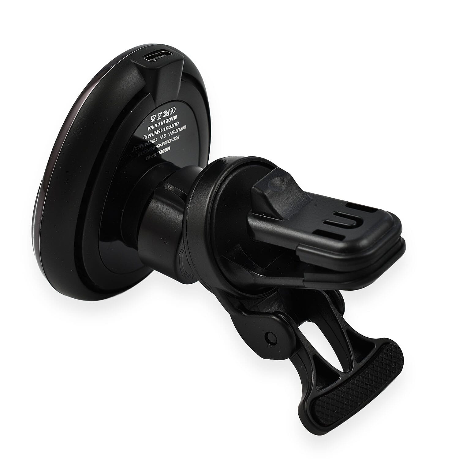 Magnetic Wireless Car Charger - Black