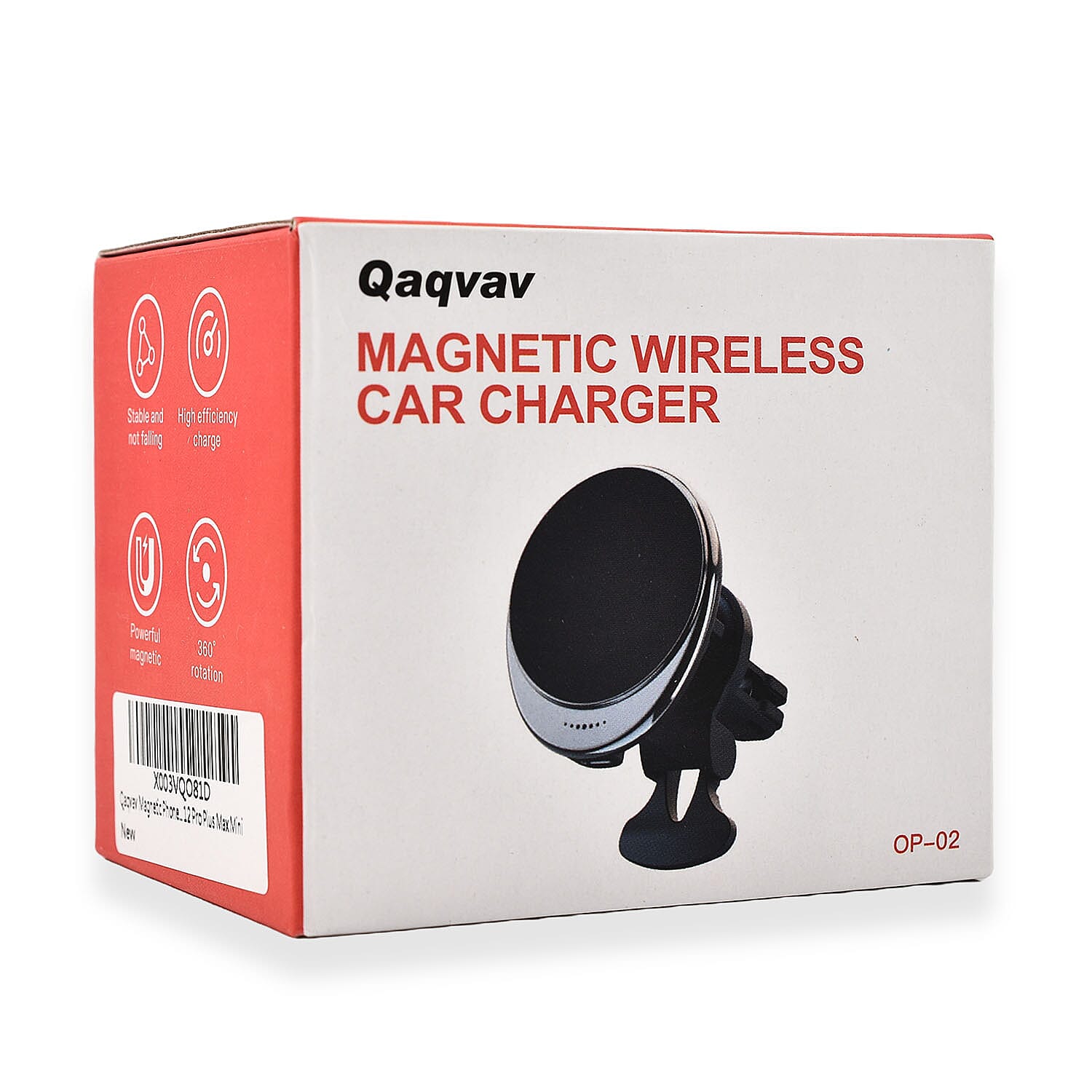 Magnetic Wireless Car Charger - Black