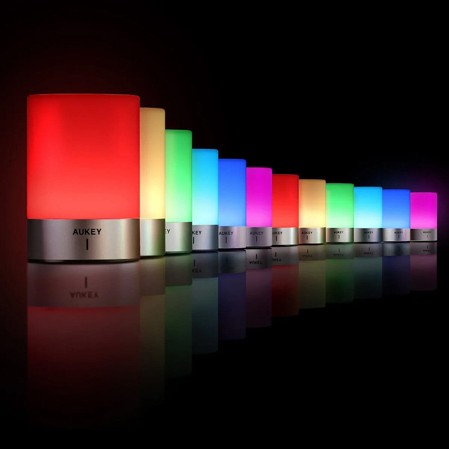 Aukey Lamp Rechargeable - Up to 15 Hours on Single Charge - Warm White Light and RGB Colours