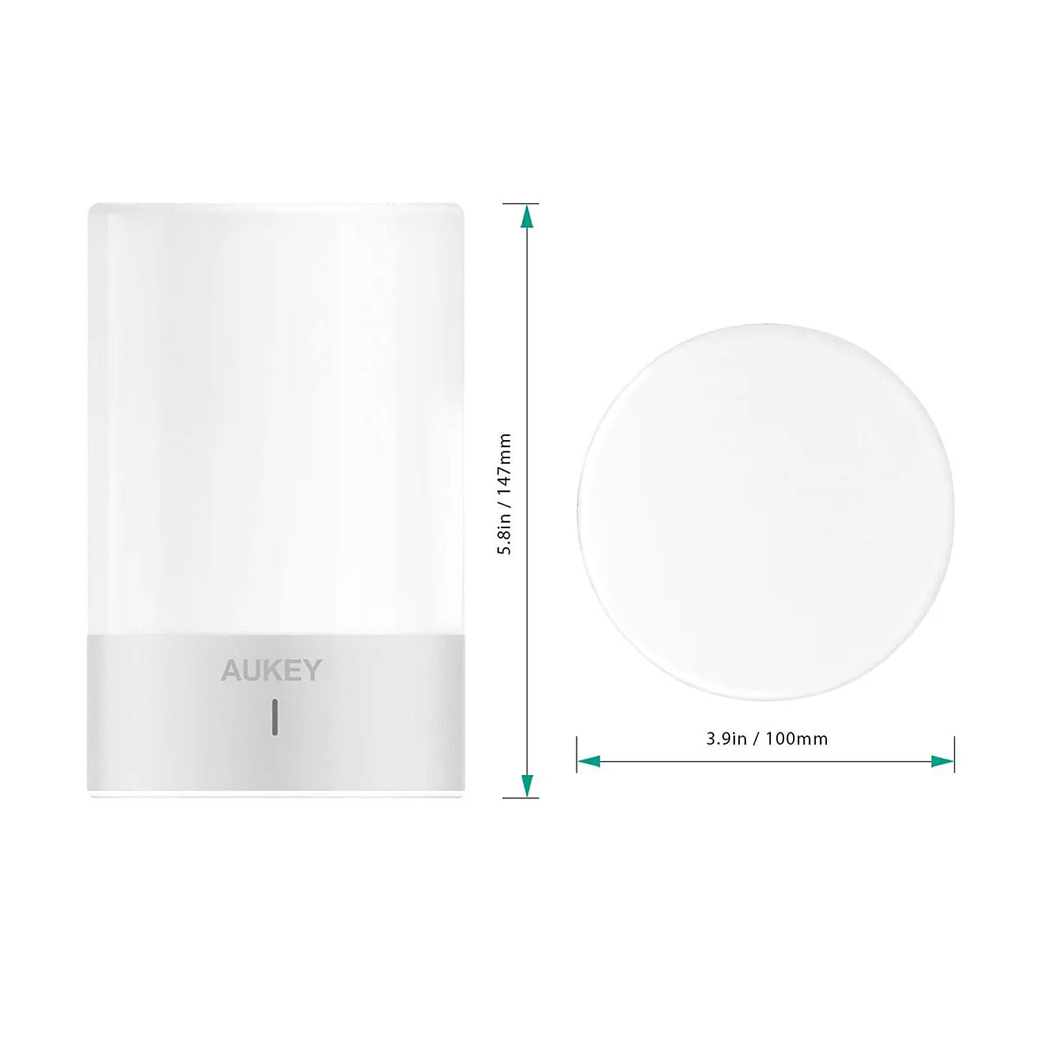 Aukey Lamp Rechargeable - Up to 15 Hours on Single Charge - Warm White Light and RGB Colours