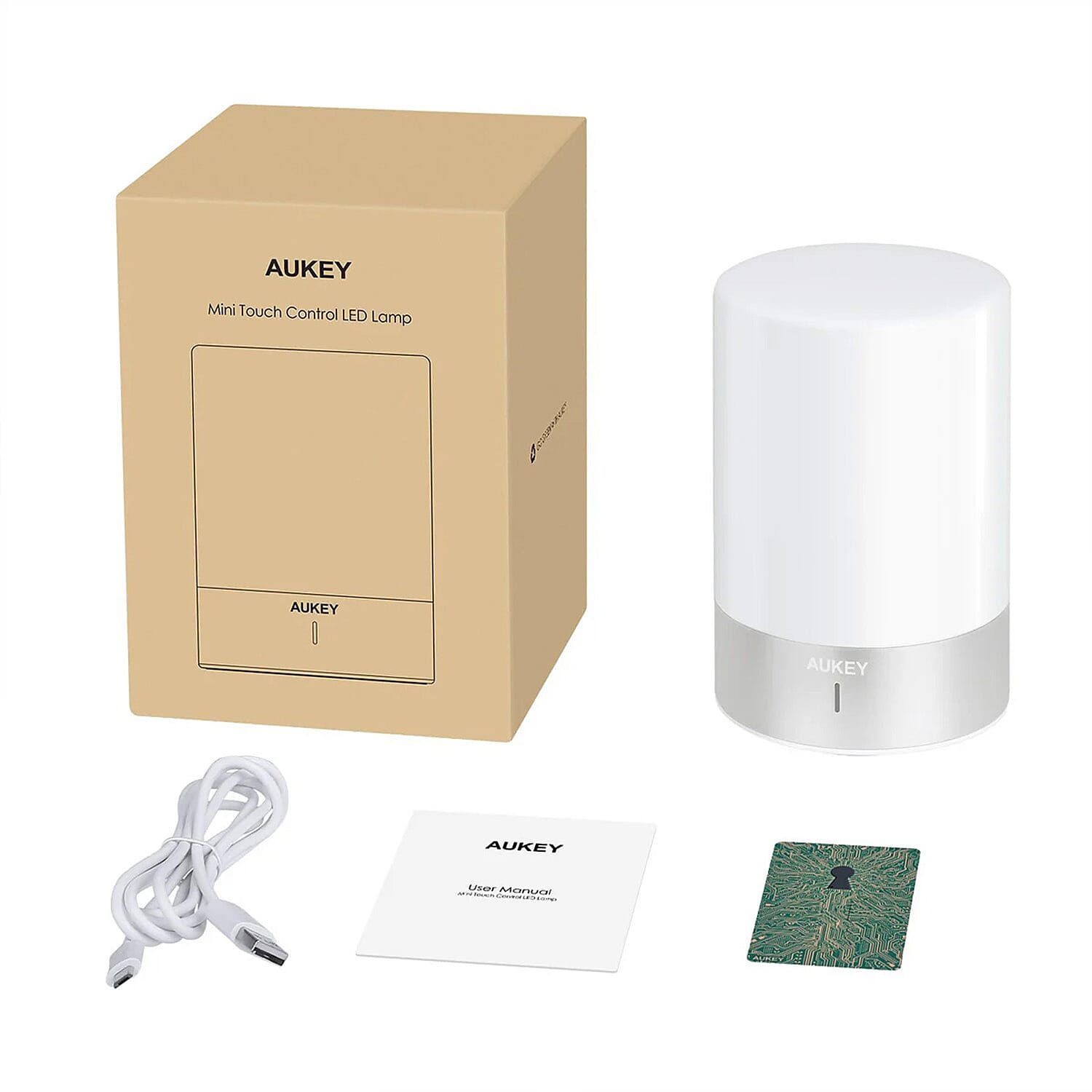 Aukey Lamp Rechargeable - Up to 15 Hours on Single Charge - Warm White Light and RGB Colours