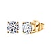 Luxuriant Diamond 0.5 Ct. Lab Grown Diamond Solitaire Stud Earrings in 18K Rose Gold Vermeil Sterling Silver
