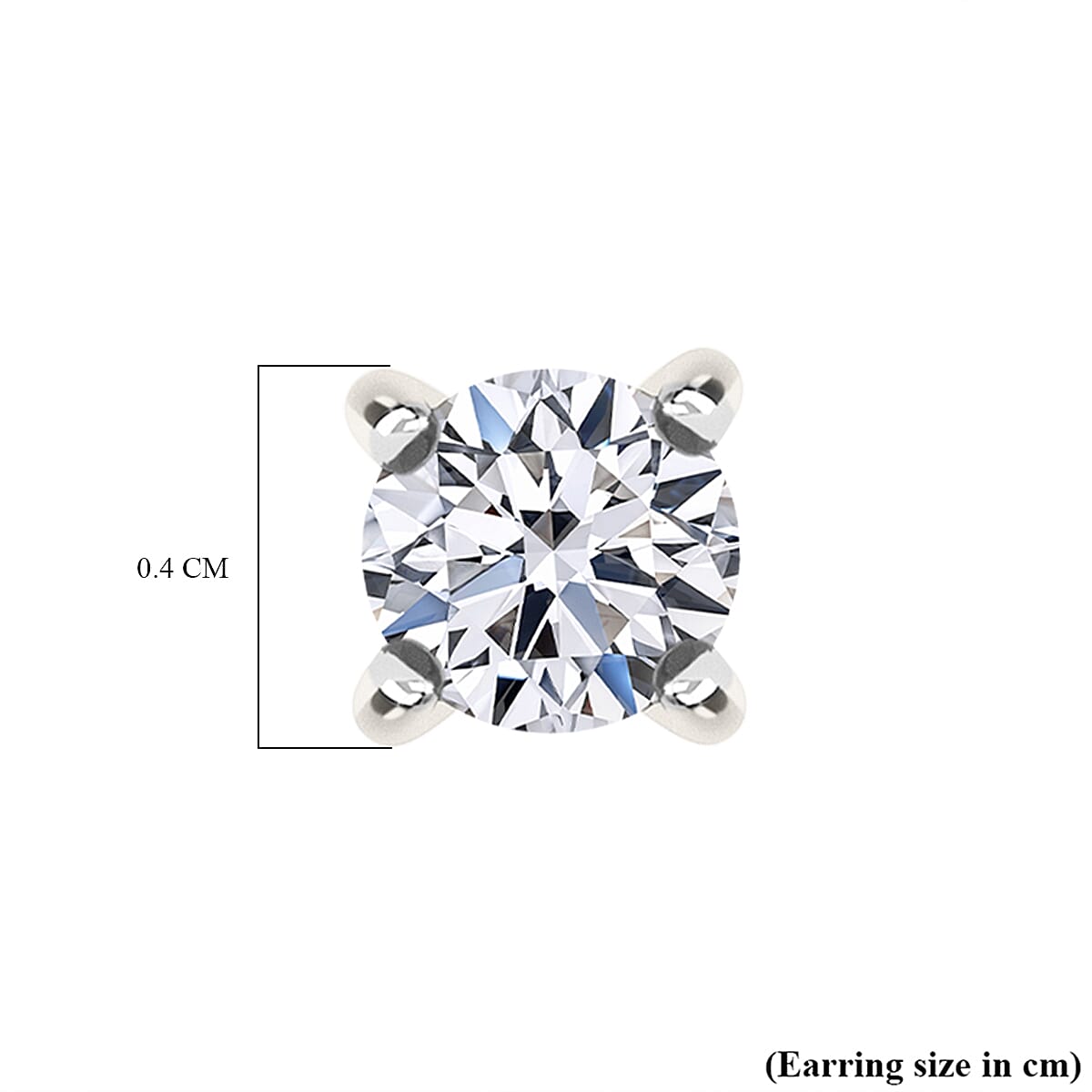 Luxuriant Lab Grown Diamond (SI-GH) Solitaire Stud Push Back Earring in 18K Vermeil Yellow Gold Plated Sterling Silver 0.50 Ct.