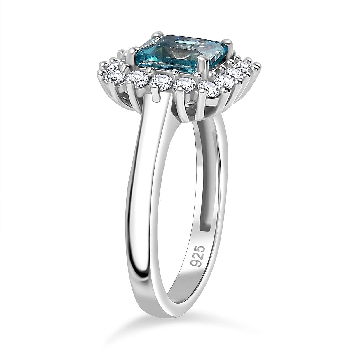 New Arrival - Natural Ratanakiri Zircon & White Zircon Ring in Rhodium Sterling Silver 3.76 Ct.