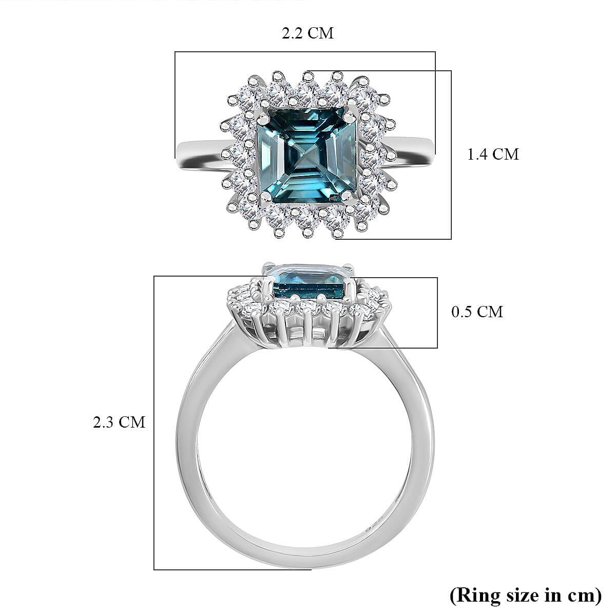 New Arrival - Natural Ratanakiri Zircon & White Zircon Ring in Rhodium Sterling Silver 3.76 Ct.