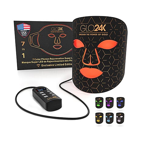 Glo24K 7 Colour LED Photon Rejuvenation Super Mask - Lifetime Warranty