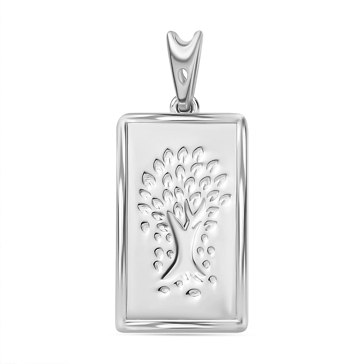 One Time Closeout - Platinum Overlay Sterling Silver Tree of Life Pendant