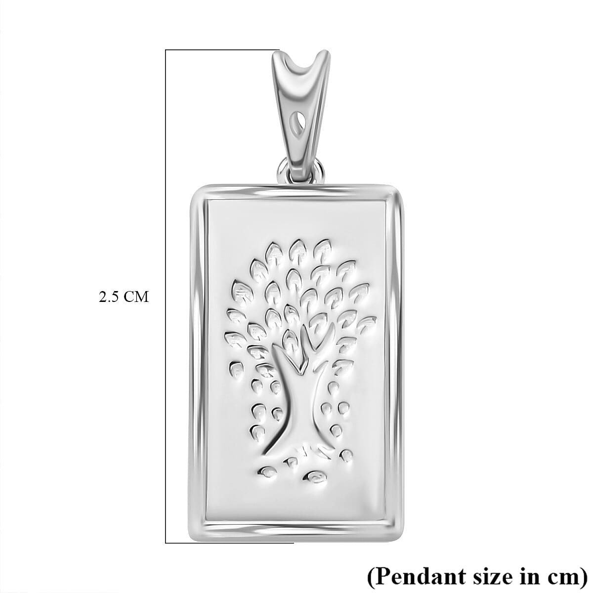 One Time Closeout - Platinum Overlay Sterling Silver Tree of Life Pendant