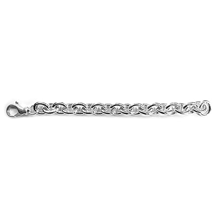 Vicenza Closeout - Sterling Silver ROLO Bracelet (Size - 7.5) with Lobster Clasp, Silver Wt. 27.20 Gms.