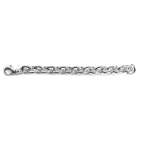 Vicenza Closeout - Sterling Silver ROLO Bracelet (Size - 7.5) with Lobster Clasp, Silver Wt. 27.20 Gms.