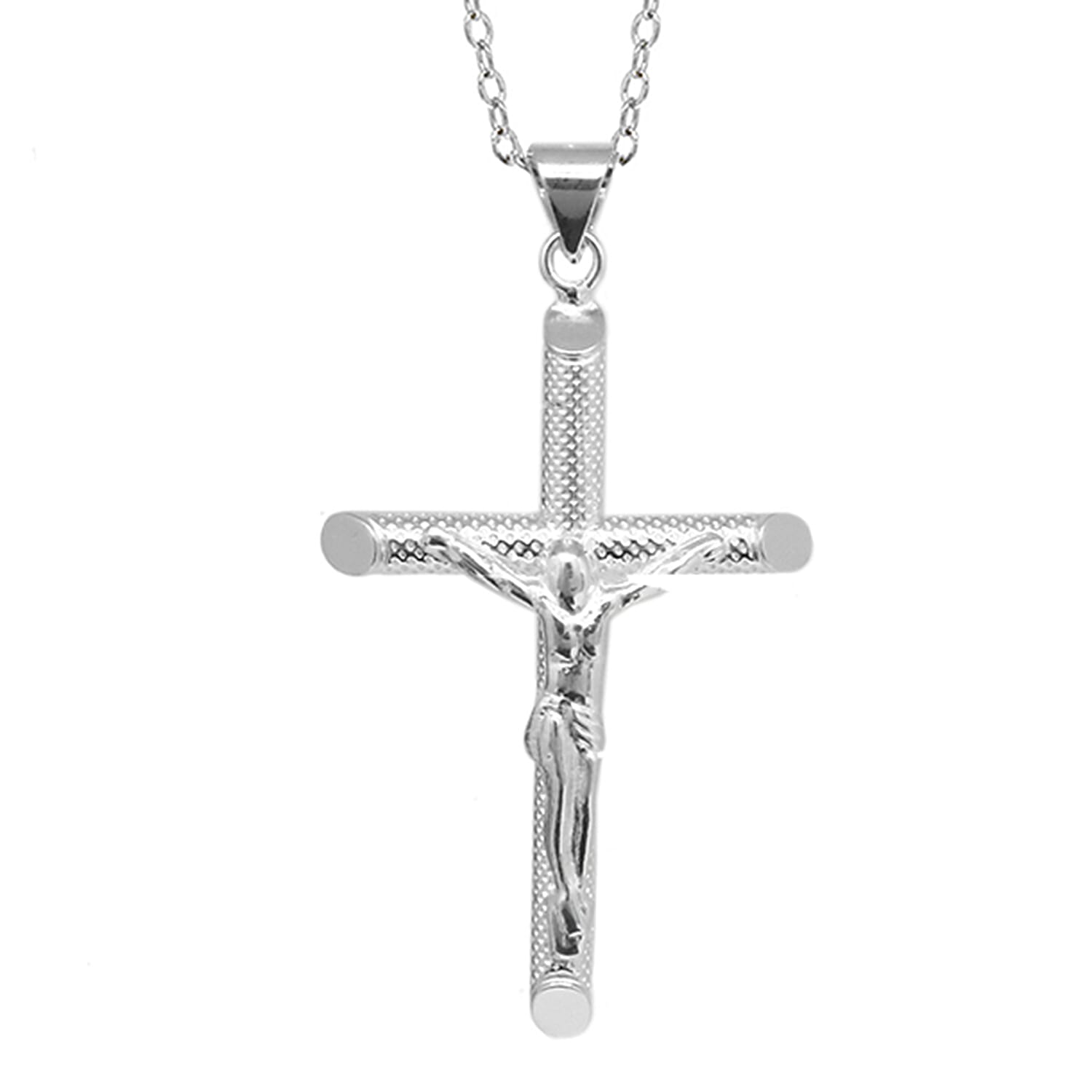 rhodium Sterling Silver Pendant