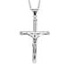 Jesus Crucifix Cross Pendant in Gold Plated Sterling Silver with Chain (Size 18)
