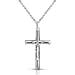 Gold Olay Sterling Silver Cross Pendant with Chain ( Size 18 )