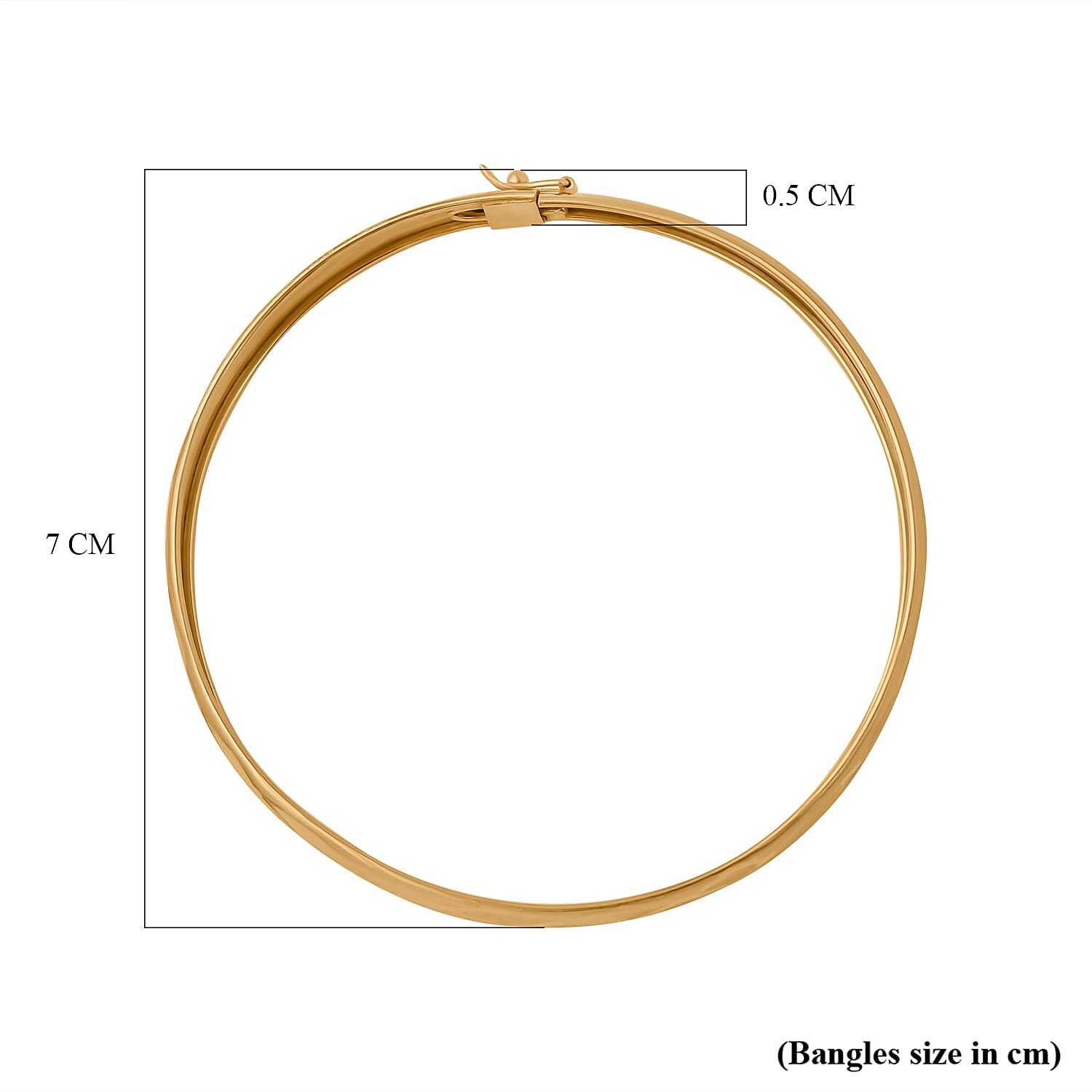 NY Close Out Deal- Gold Plated Sterling Silver Bangle (Size 8)