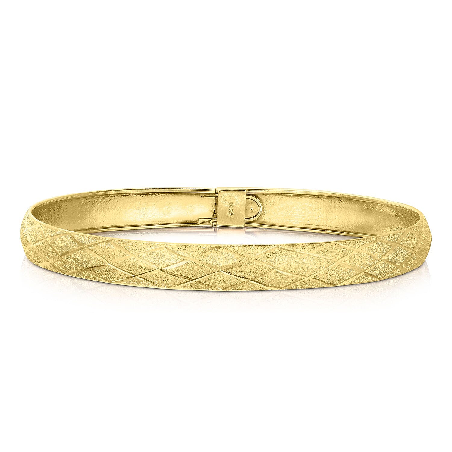 NY Close Out Deal- Gold Plated Sterling Silver Bangle (Size 8)