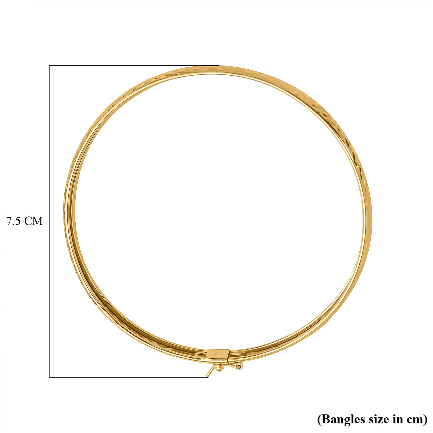 NY Closeout Deal- Yellow Gold Overlay Sterling Silver Bangle