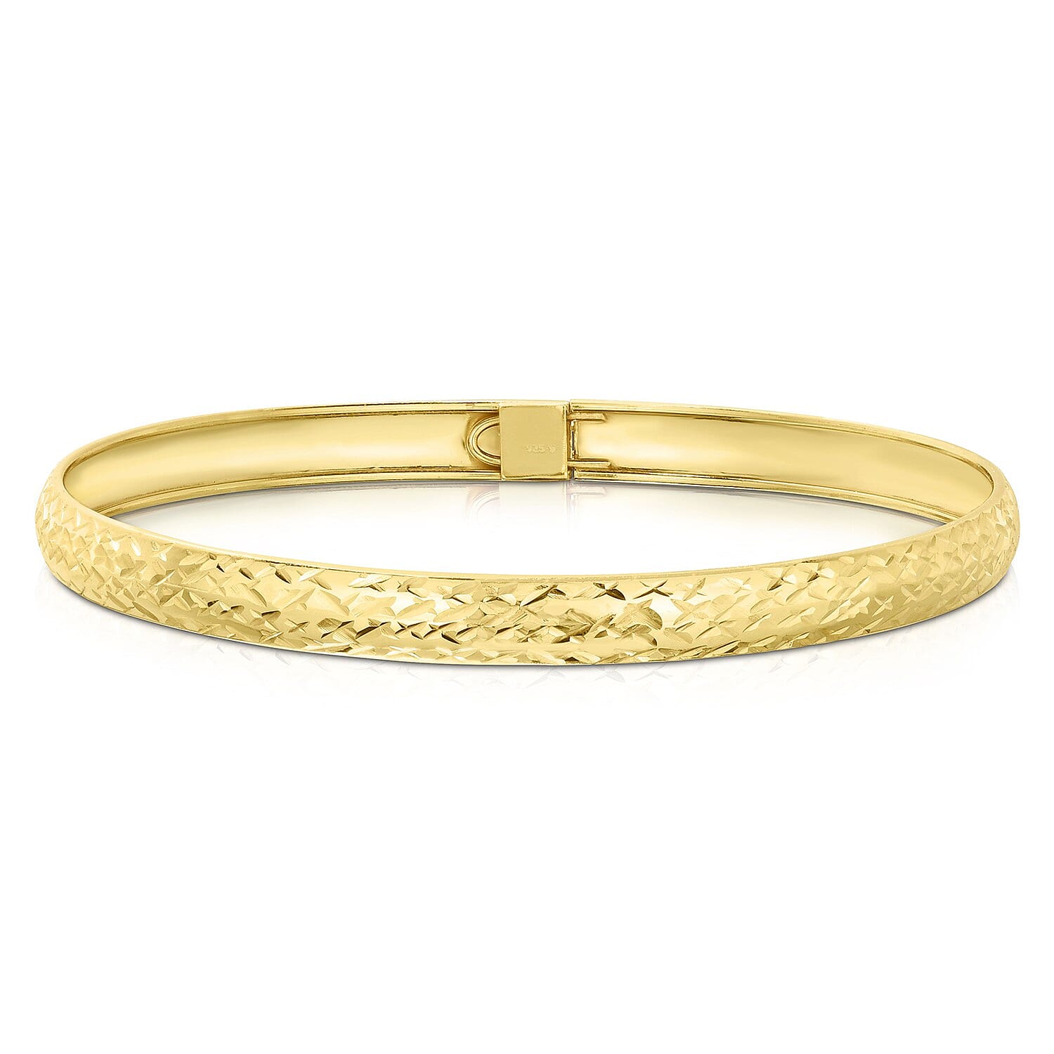 NY Closeout Deal- Yellow Gold Overlay Sterling Silver Bangle