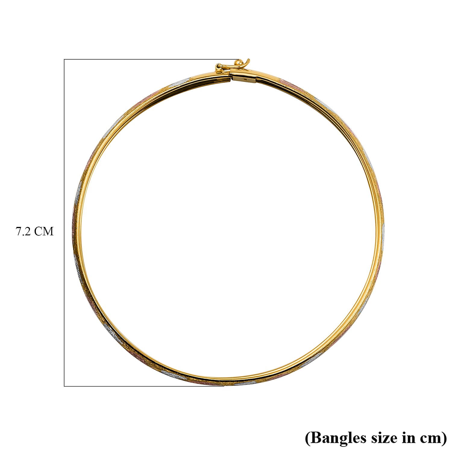 NY Close Out Deal- Tricolour Sterling Silver Bangle