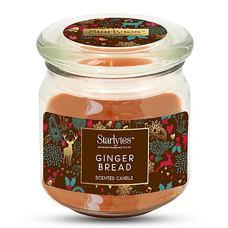 Starlytes Ginger Bread Jar Candle - Brown