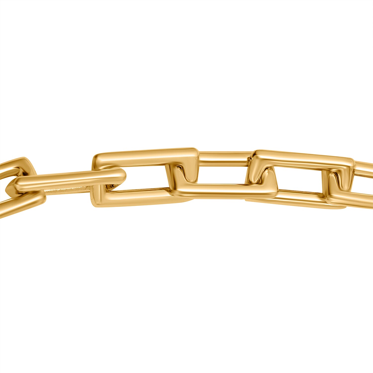 Italian Closeout Deal -9K Yellow Gold Square Paperclip Necklace (Size - 20),  Gold Wt. 18.75 Gms