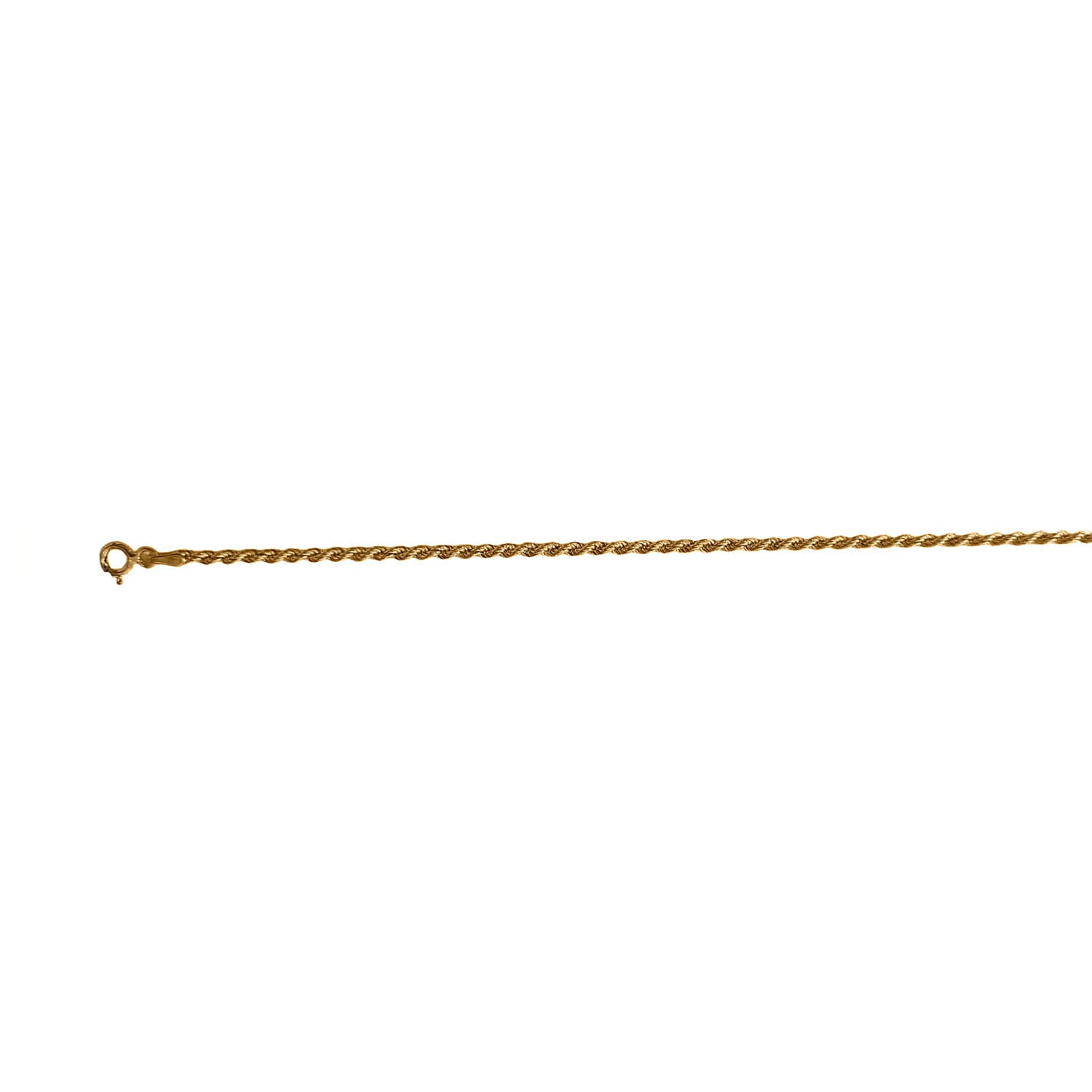 Italian Closeout - 9K Yellow Gold  Rope Necklace (Size - 18)