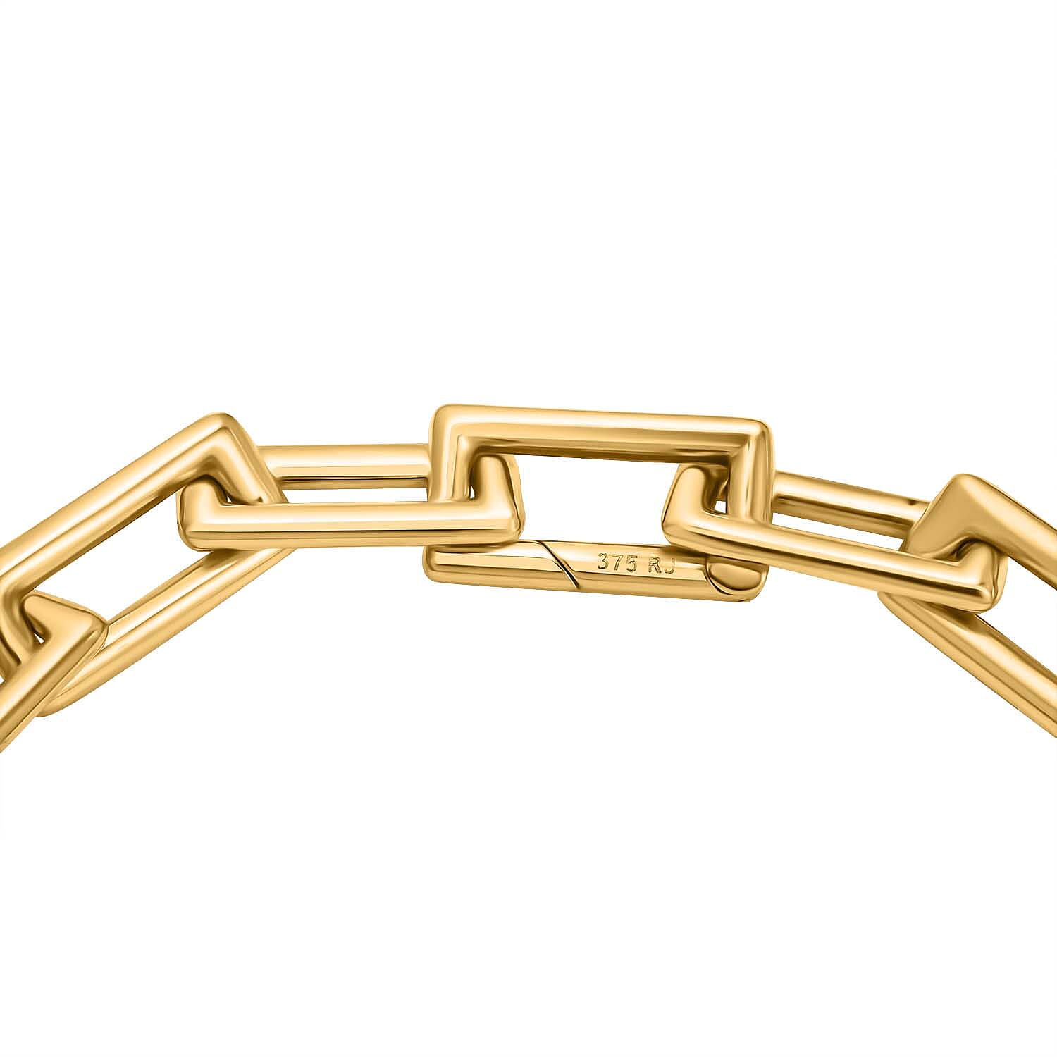 Italian Closeout Deal - 9K Yellow Gold Square Paperclip Bracelet (Size - 7.5),  Gold Wt. 7.35 Gms