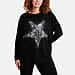 Misumi Sequin & Diamante Star Ribbed Jumper (One Size 8-20) - Black