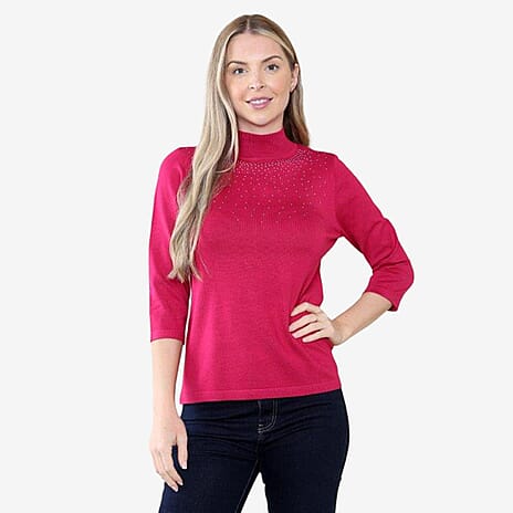 Knitted Jumper - Berry